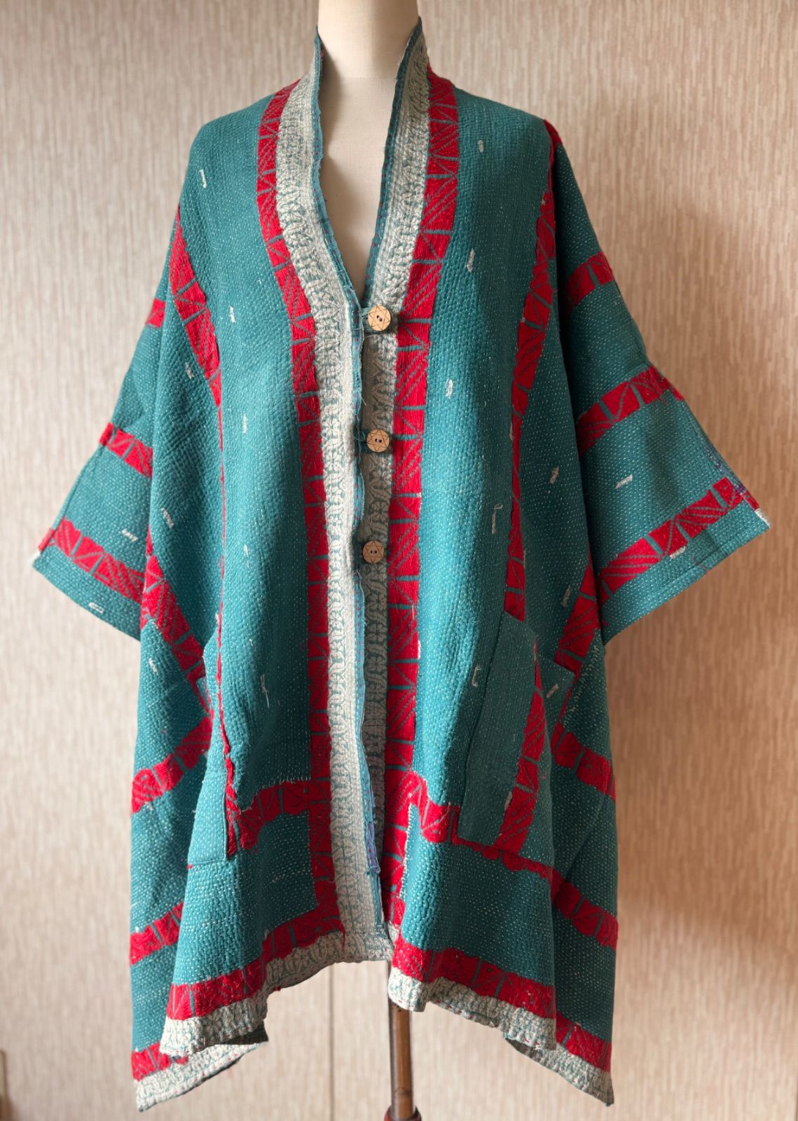 アンティーク 刺繍 羽織 民族 リバーシブル （フェリシモ公式 