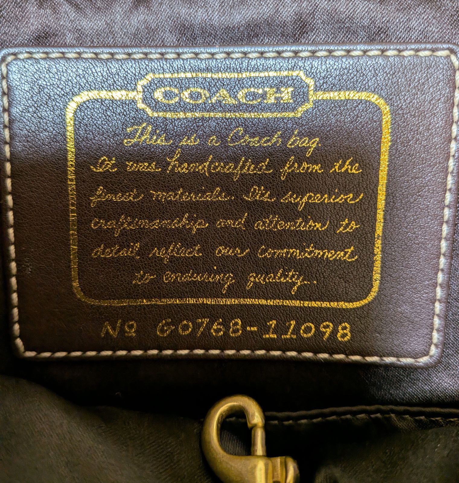 COACH コーチ トートバッグ ブラウン×ゴールド - メルカリ