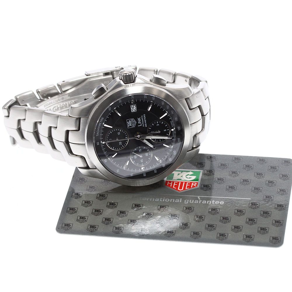 タグホイヤー TAG HEUER CJF 2110 BA 0576 リンク クロノグラフ デイト 自動巻き メンズ保証書付き_911950