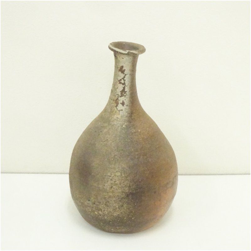宮崎楽陽 備前焼 花生 花器 花瓶 花入 フラワーベース 置物 華道具 茶道具 宮崎楽陽 備前焼 花生 花器 花瓶 花入 フラワーベース 置物 華
