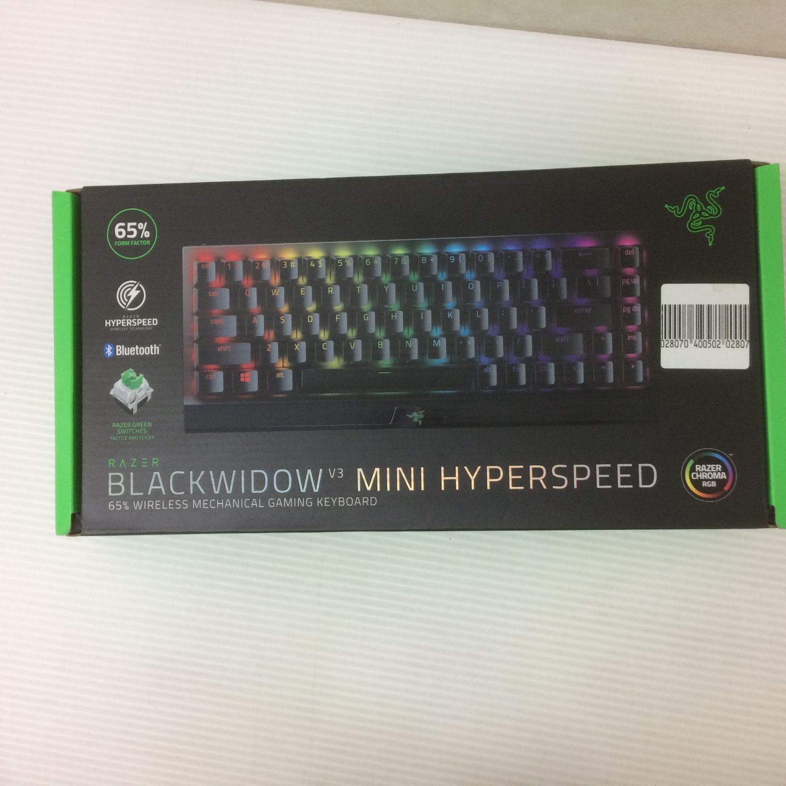RAZER ゲーミングキーボード BlackWidow V3 Mini HyperSpeed JP - Green Switch ブラック RZ03-03891700-R3J1 外箱ダメージあり smavk088329