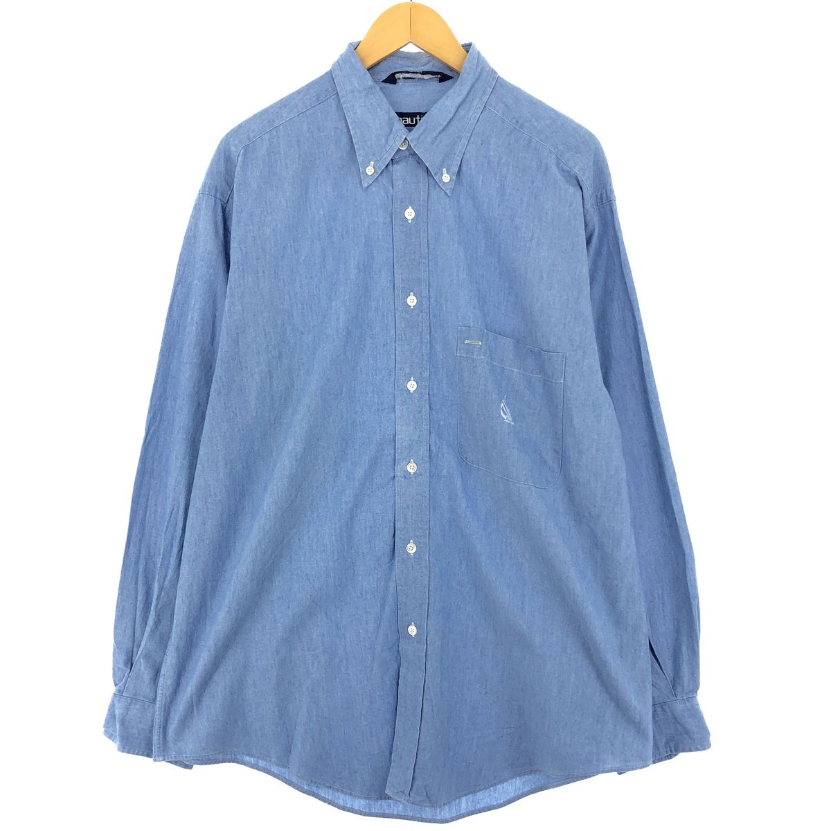 古着 90年代 ノーティカ NAUTICA 長袖 ボタンダウン シャンブレーシャツ メンズL ヴィンテージ /eaa427331 【中古】/eaa427331