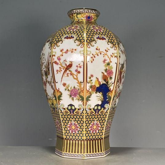 琺瑯彩鳳紋夜光賞瓶 装飾品 花瓶 美品 景徳鎮 陶磁器 工芸品 美術品 置物 琺瑯彩鳳紋夜光賞瓶 装飾品 花瓶 美品 景徳鎮 陶磁器