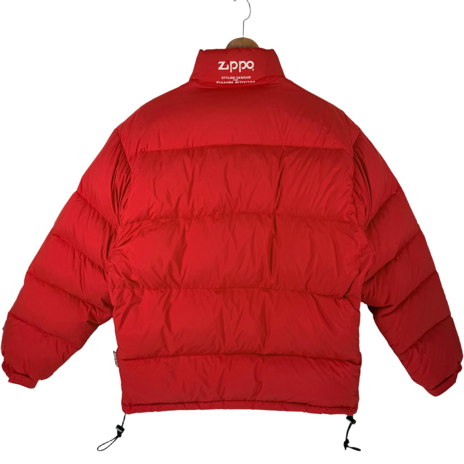 希少 Zippo ダウンジャケット レッド L ジッポ 古着 大きいサイズ
