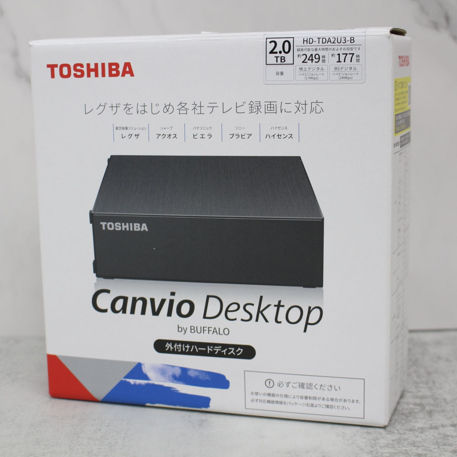 HD-TDA2U3-B BUFFALO バッファロー 外付けHDD USB-A接続 TOSHIBA