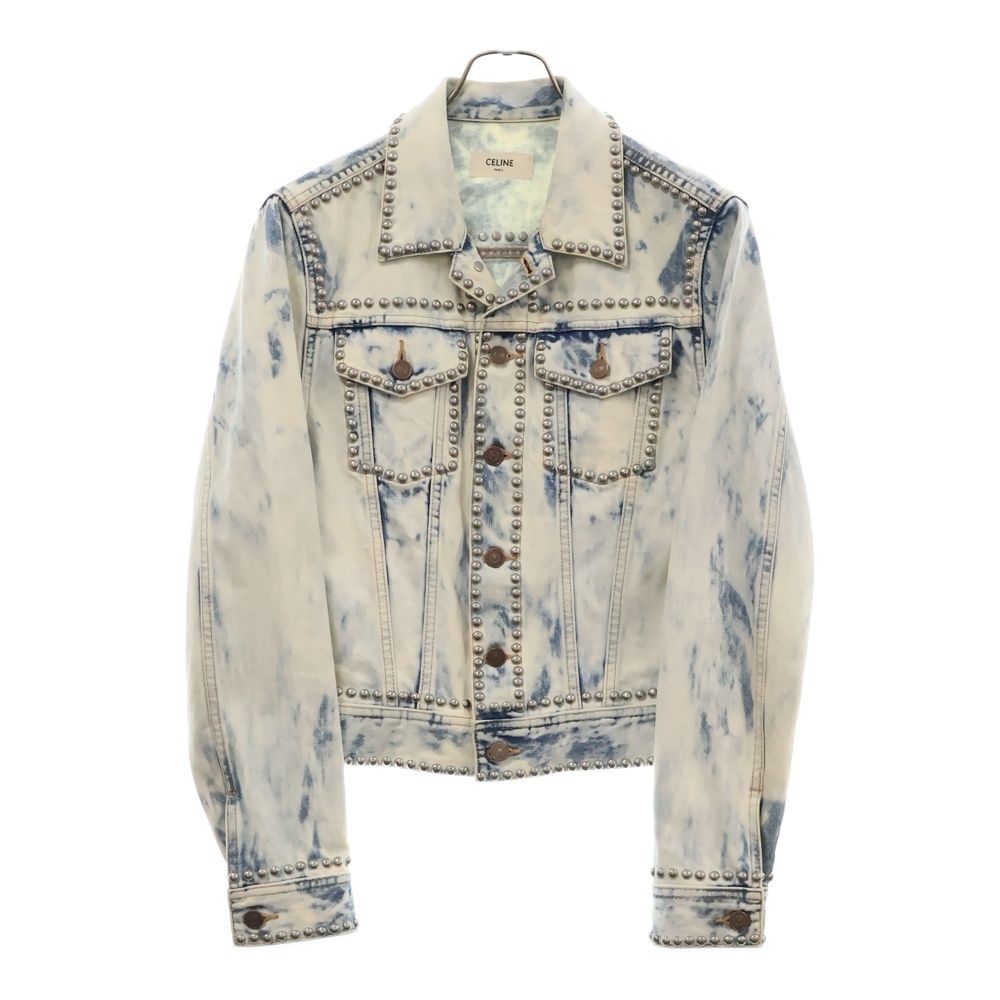 セリーヌ CELINE 23AW 開き直る ZEBRA PRINT DENIM JACKE デニム  