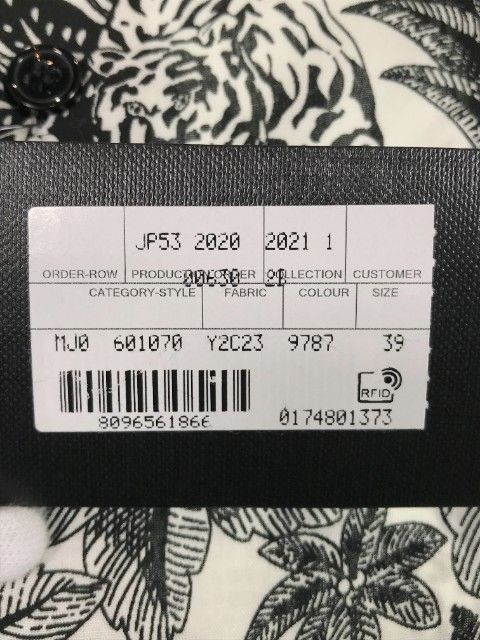 サンローランパリ プリント レーヨンシャツ Size 39