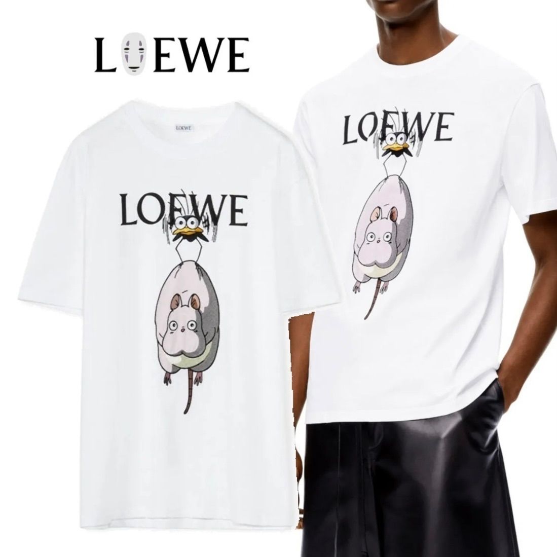 値下げ☆千と千尋の神隠し☆LOEWE☆坊ネズミ&ハエドリ コラボTシャツM - メルカリ