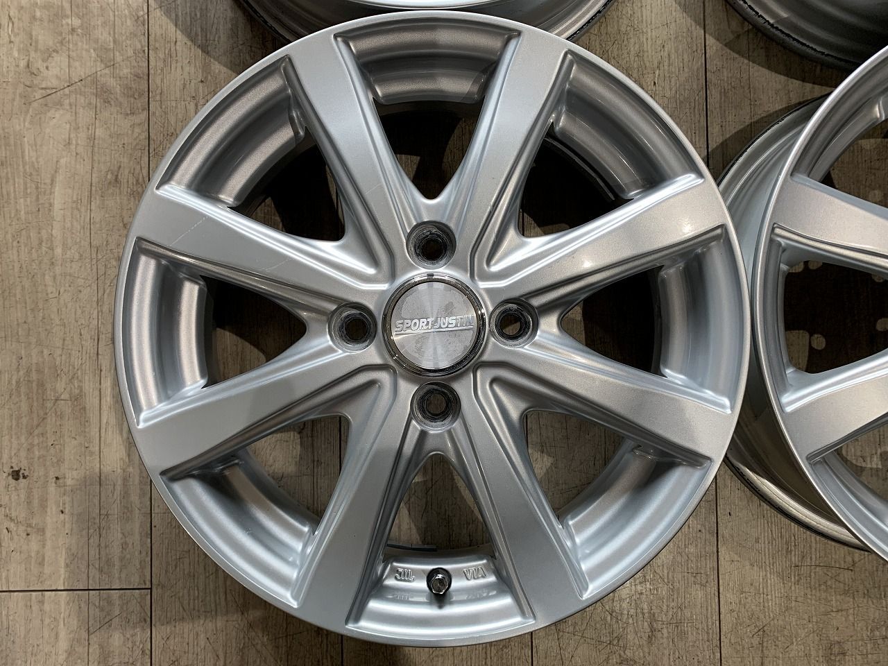2409039】SPORT JUSTIN 14インチ 4.5J +45 PCD100 4H 軽自動車 ワゴンR 