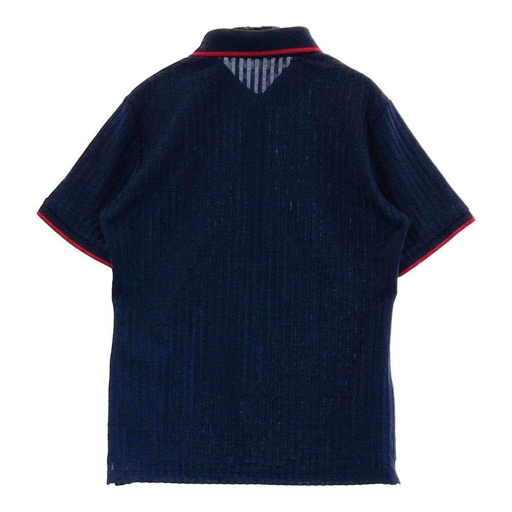 サイズ：1 23区GOLF ニジュウサンクゴルフ  フロント刺繍 半袖ポロシャツ ストライプ柄 ネイビー系 [240101431963] ゴルフウェア レディース ストスト 23区GOLF ニジュウサンクゴルフ フロント刺繍 半袖ポロシャツ