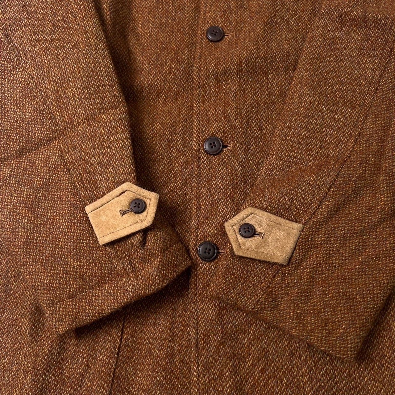 Karl Helmut カールヘルム ツイード ラムレザー切替 カバーオール