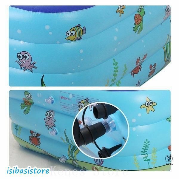 ビニールプールファミリープール家庭用子供用プール大型水遊び大きいプール四角子供PVC素材独立気室暑さ対策厚く