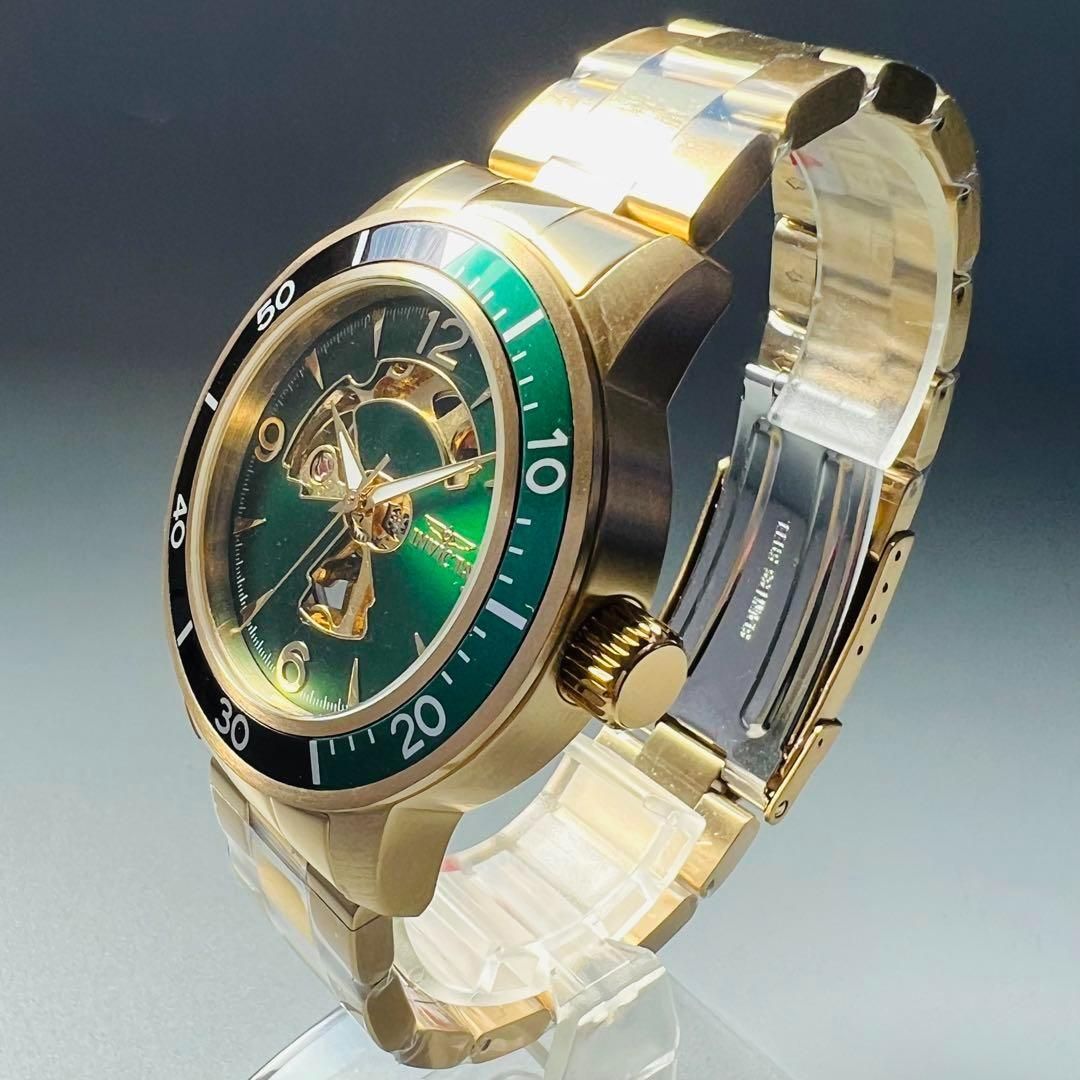 INVICTA インビクタ 腕時計 自動巻き グリーン ゴールド ブラック