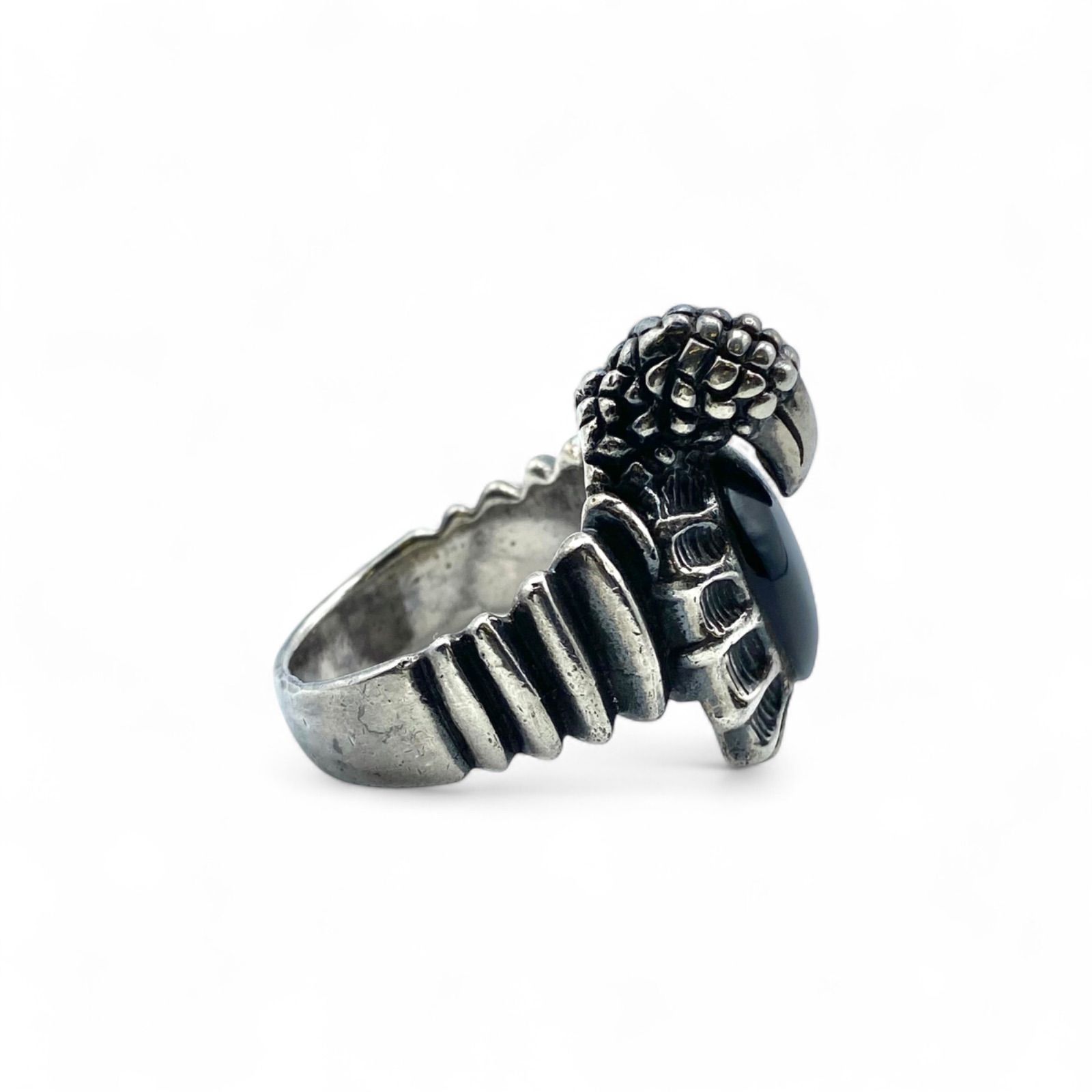 龍の爪】ブラックストーン Silver 925 Vintage Ring 90s シルバー