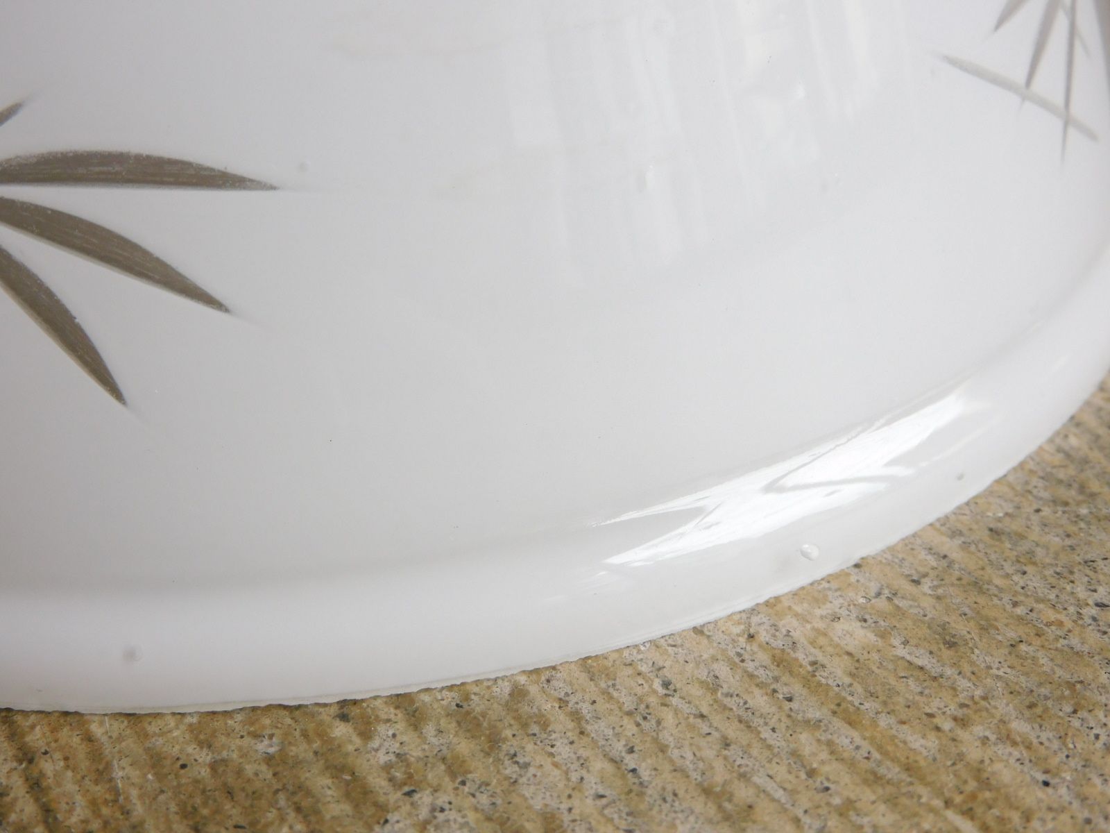 ふるい電笠 乳白ガラス 竹の図 カット HK-a-05614 アンティーク 電傘 ランプシェード ランプセード 照明 シーリングライト NEXPOTALLINN_EU