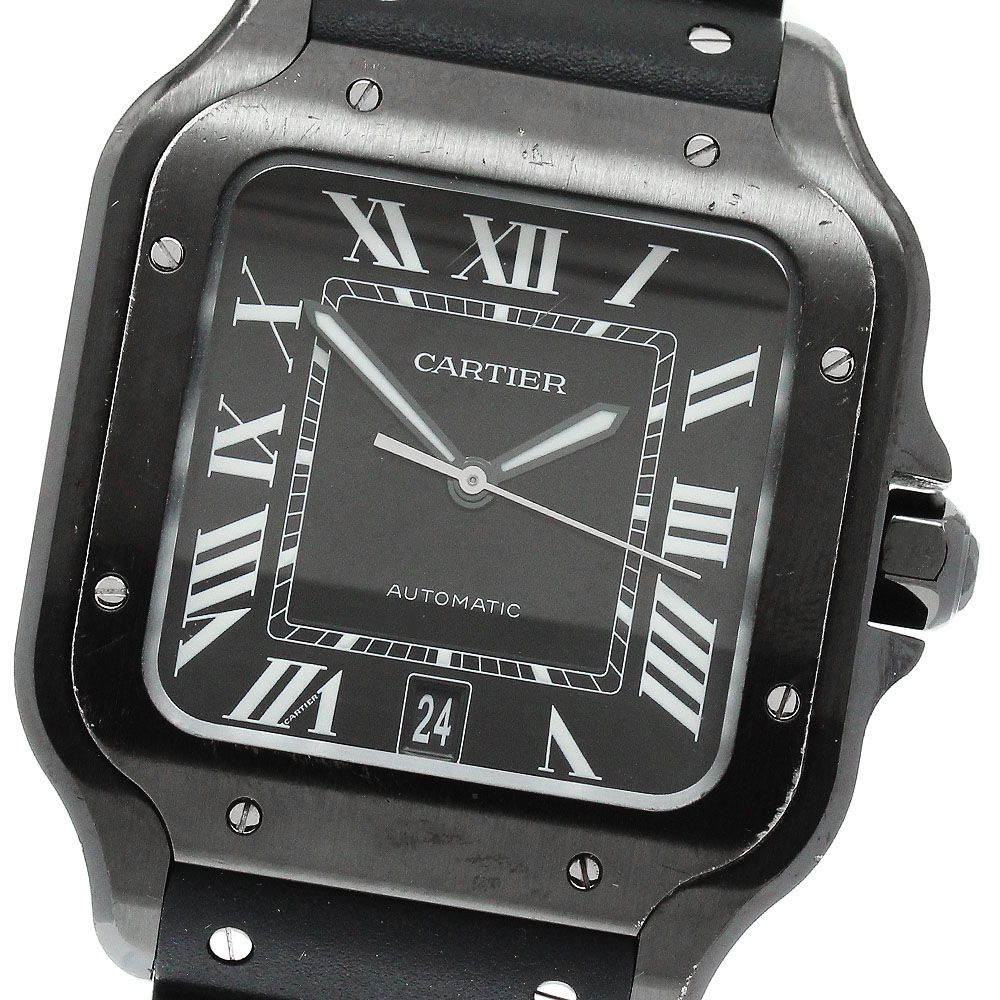 カルティエ CARTIER WSSA0039 サントス ドゥ カルティエ デイト 自動巻き メンズ保証書付き_876107