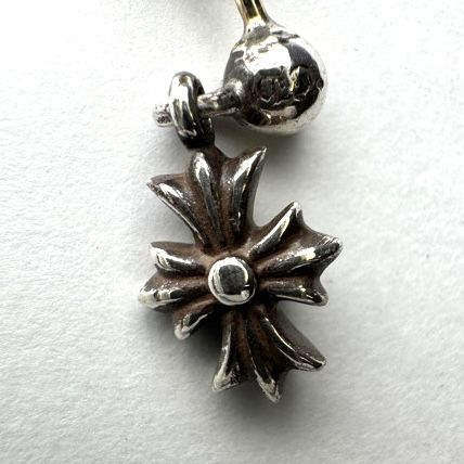 レシート付き CHROME HEARTS クロムハーツ TNY E CH PLS タイニーE CHプラス ドロップピアス