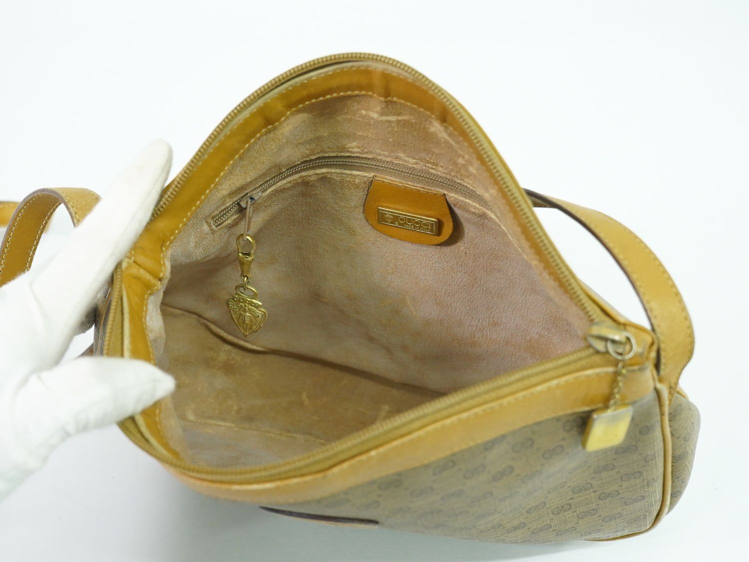 本物 グッチ GUCCI オールドグッチ マイクロGG ショルダーバッグ  