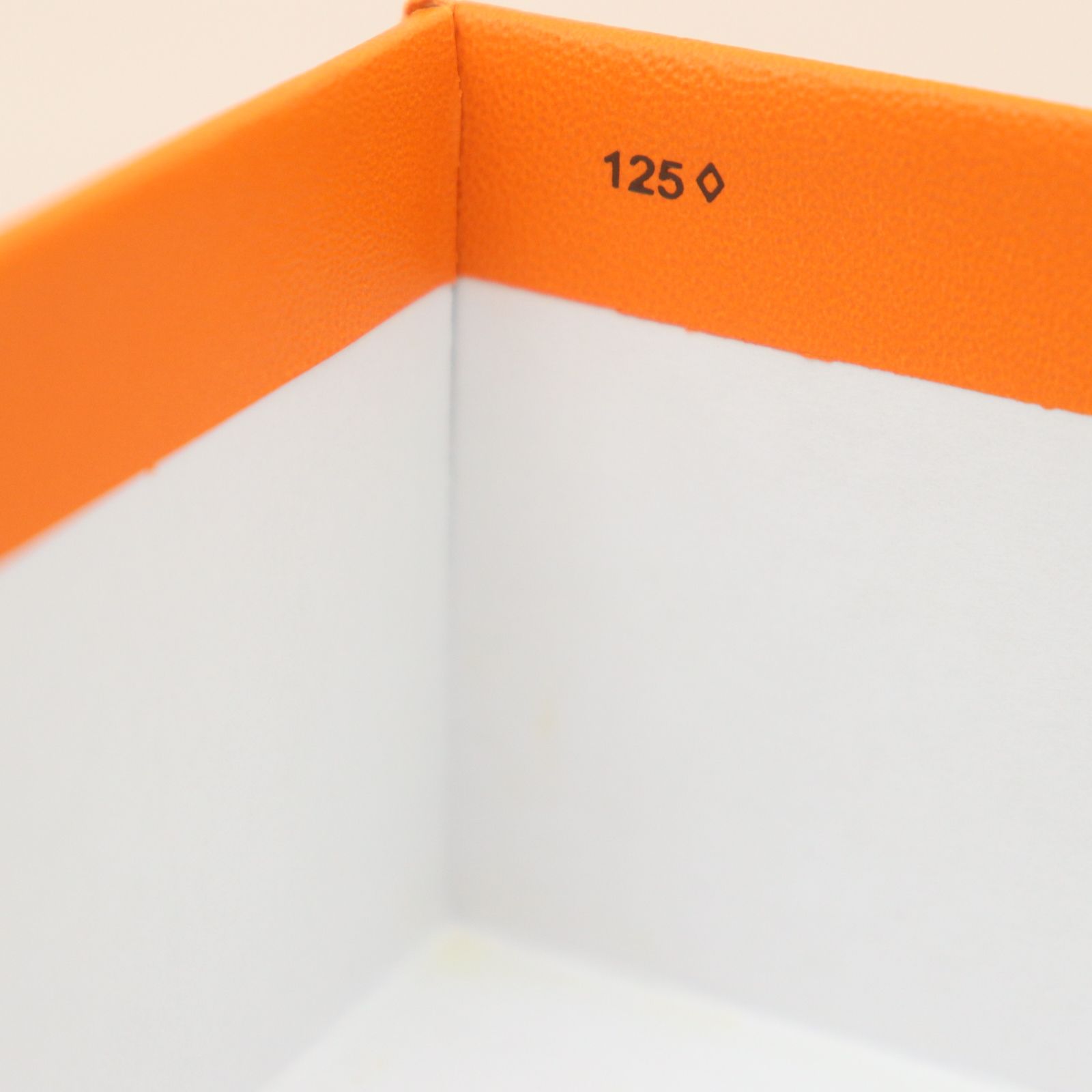 HERMES オレンジ ボックス ピコタンPM用空箱ショッパーリボン薄紙付き