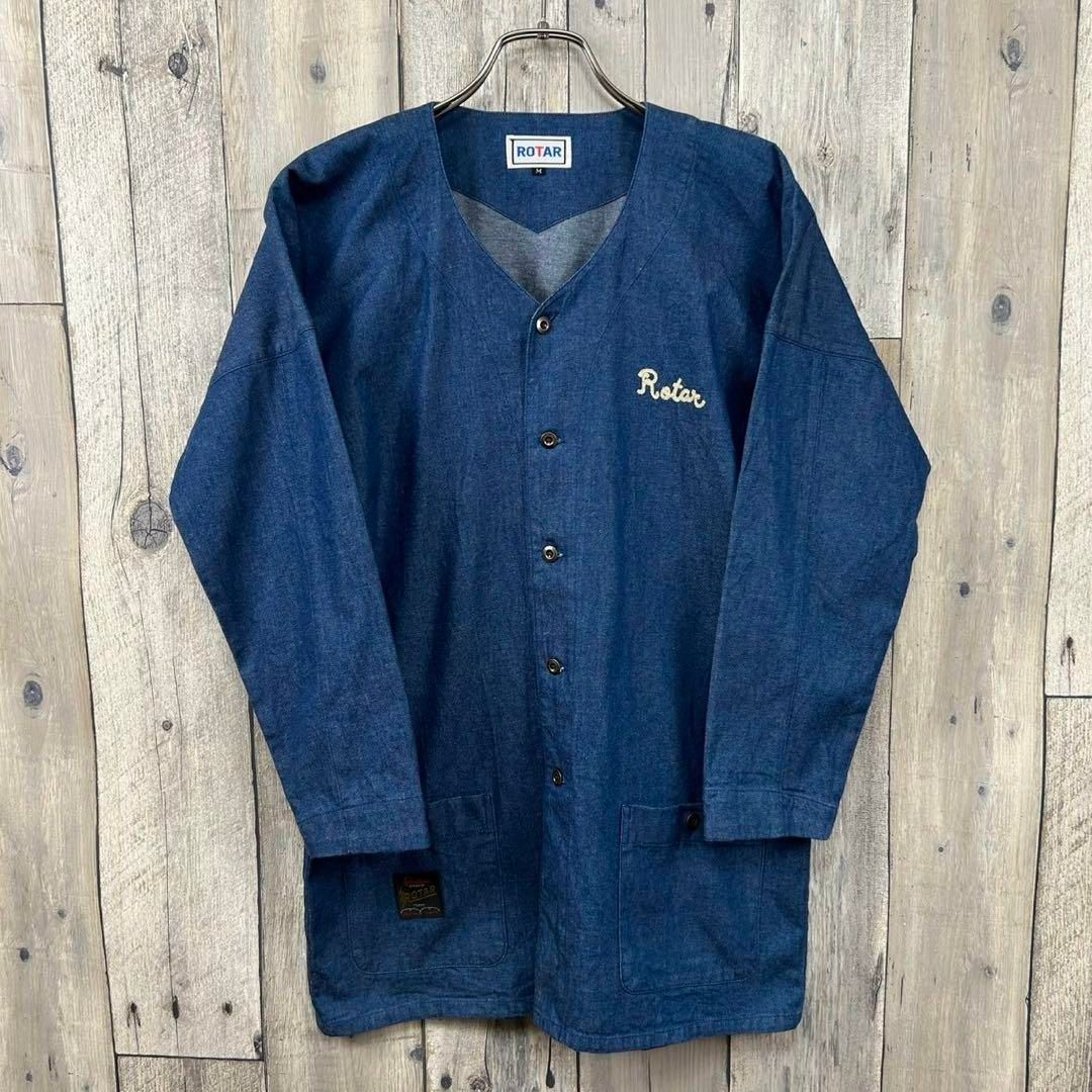 ROTAR ローター ノー 鯉口 長袖 デニム シャツ M KARIMZIABAT_FR