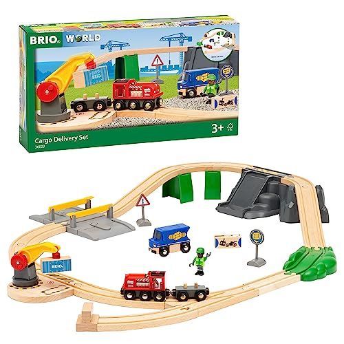 カーゴデリバリーセット BRIO (ブリオ) カーゴデリバリーセット 36023 [全29ピース] (電動車両 電車 おもちゃ 木製 レール) 3歳~
