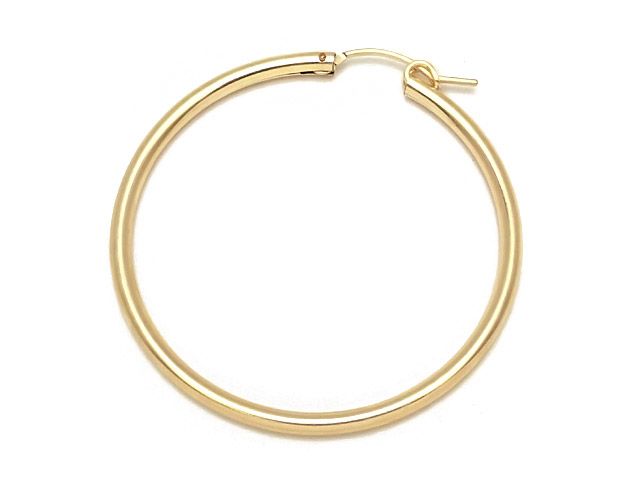 14KGF フープピアス（チューブ） 42mm【1ペア販売】 / 14K-442HP 4,208円