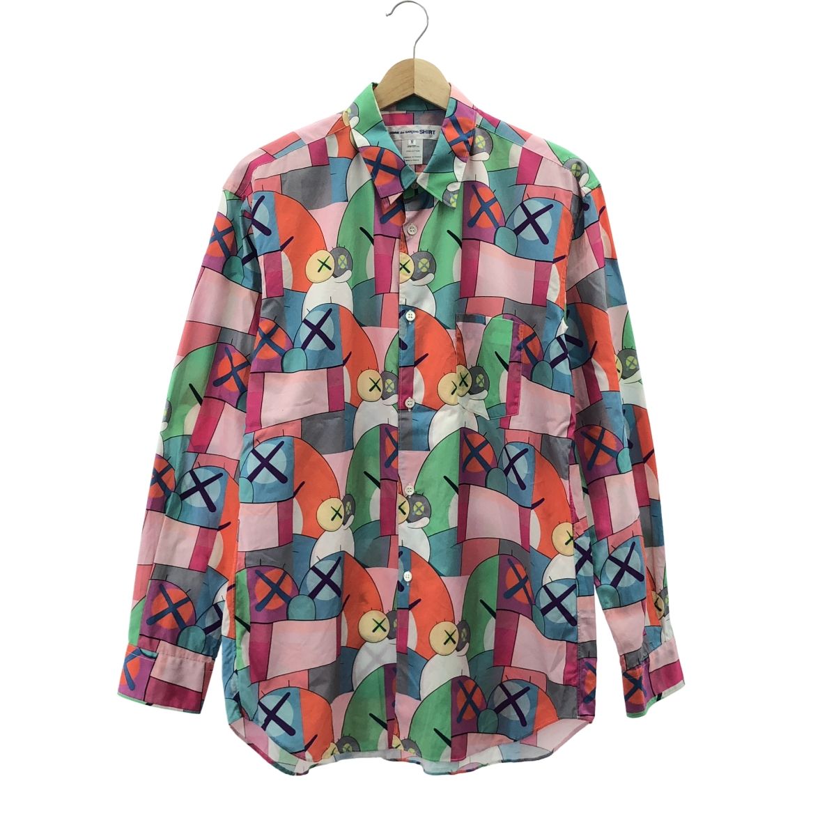 COMME des GARCONS SHIRT | コムデギャルソンシャツ | 2021AW | ×KAWS カウズ | CLASSIC SHIRT 総柄 コットン シャツ | M | マルチカラー | メンズ