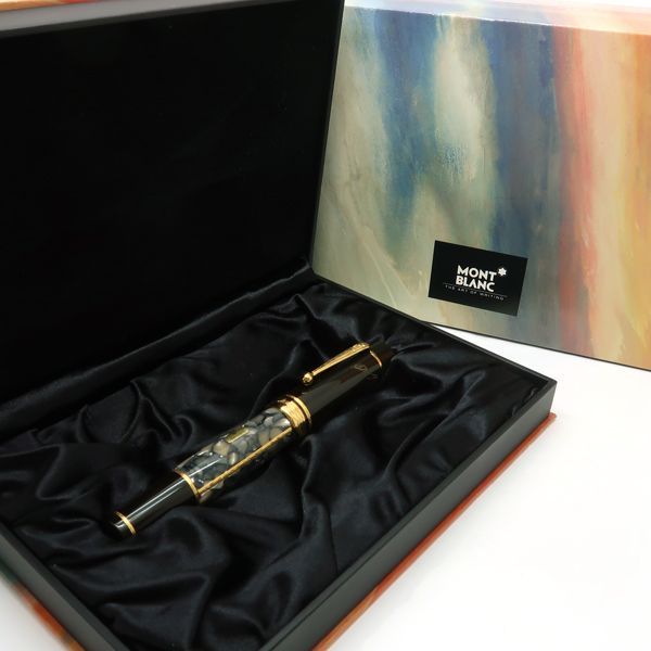 MONTBLANC 万年筆 作家シリーズ1996 アレキサンドル･デュマ 28706M 吸入式 B 18200 美品 箱他付 モンブラン ◆送料込◆質屋-9957