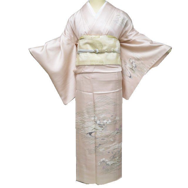 新品 単衣 雪月花 寿光織 着物“大人の余韻”正絹 仕付け糸付 色無地 6867 新品 単衣 雪月花 寿光織 着物“大人の余韻”正絹 仕付け糸付 色