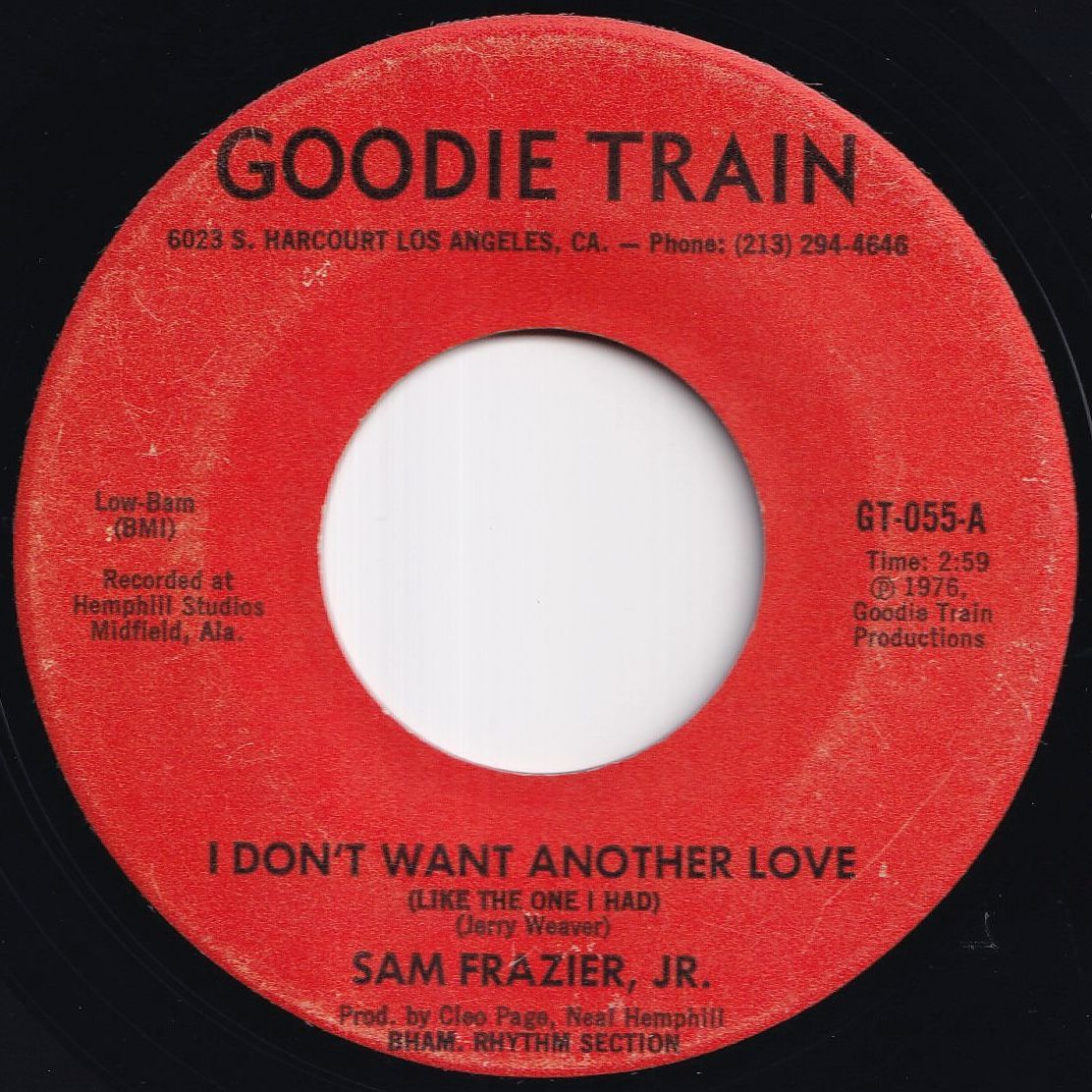 Sam Frazier, Jr. I Don't Want Another Love / I Got To Tell