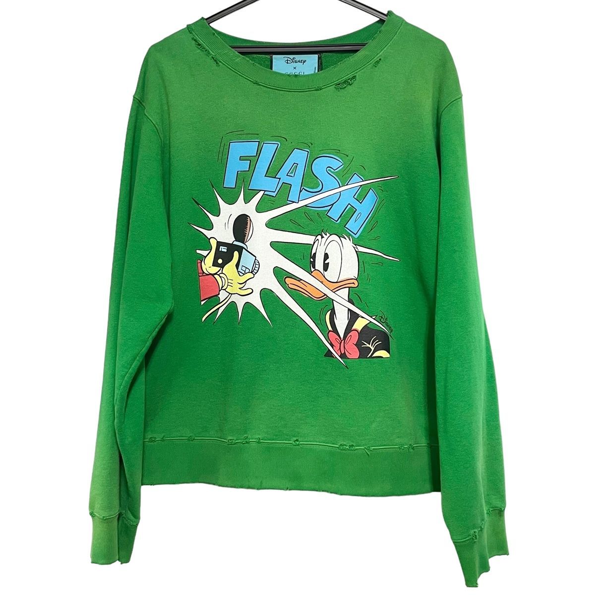 【中古】 GUCCI グッチ 634554 GUCCI×Disney ドナルドダック スウェットトレーナー 緑 21AW XL メンズ コラボ 24002853 MK