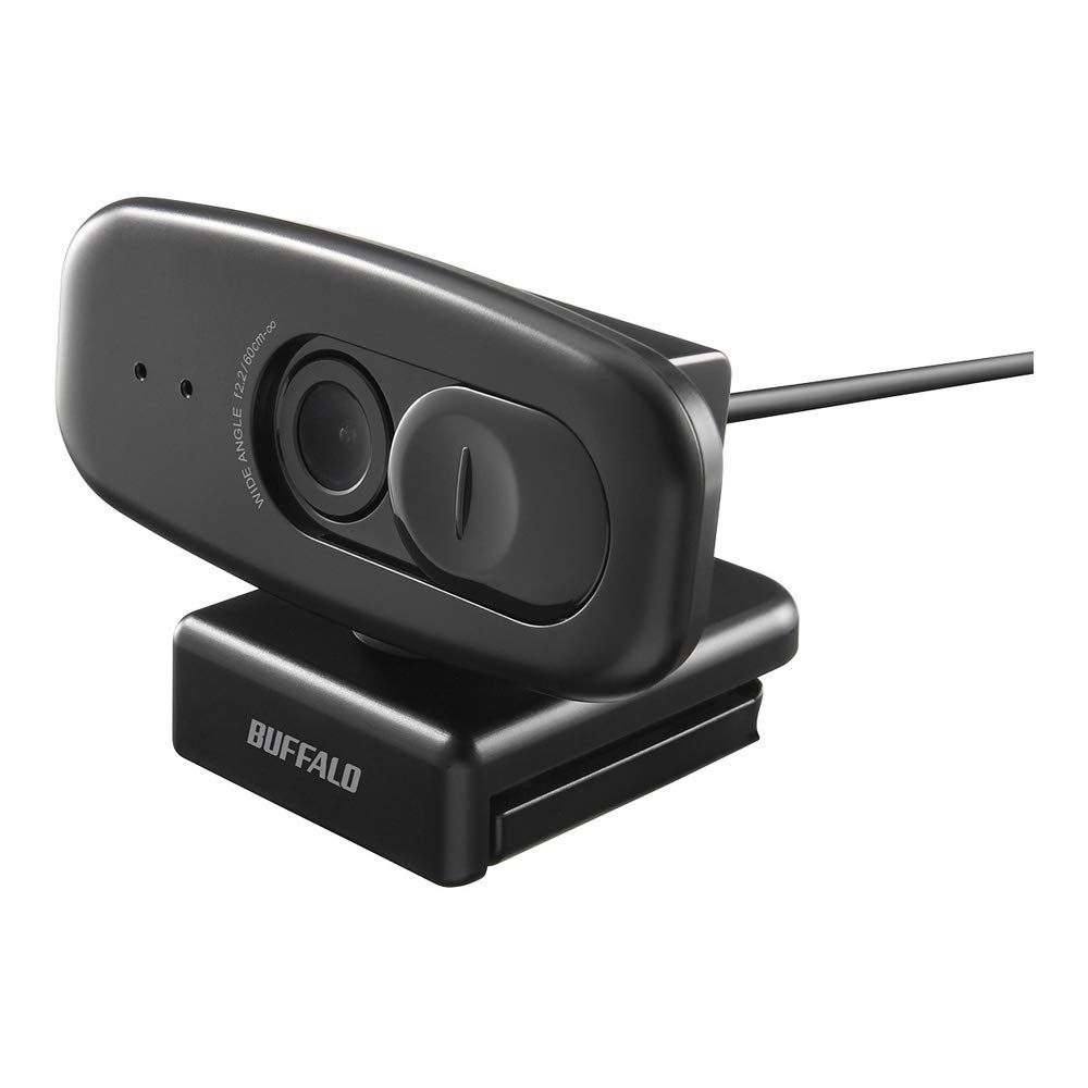 バッファロー WEBカメラ 1080P フルHD 30fps 200万画素 広角約120 Zoom/Slack/Microsoft Teamsメーカー動作確認済 Windows/Mac対応 プライバシーシャッター付 マイク内蔵 小型 シンプル 日本メーカー