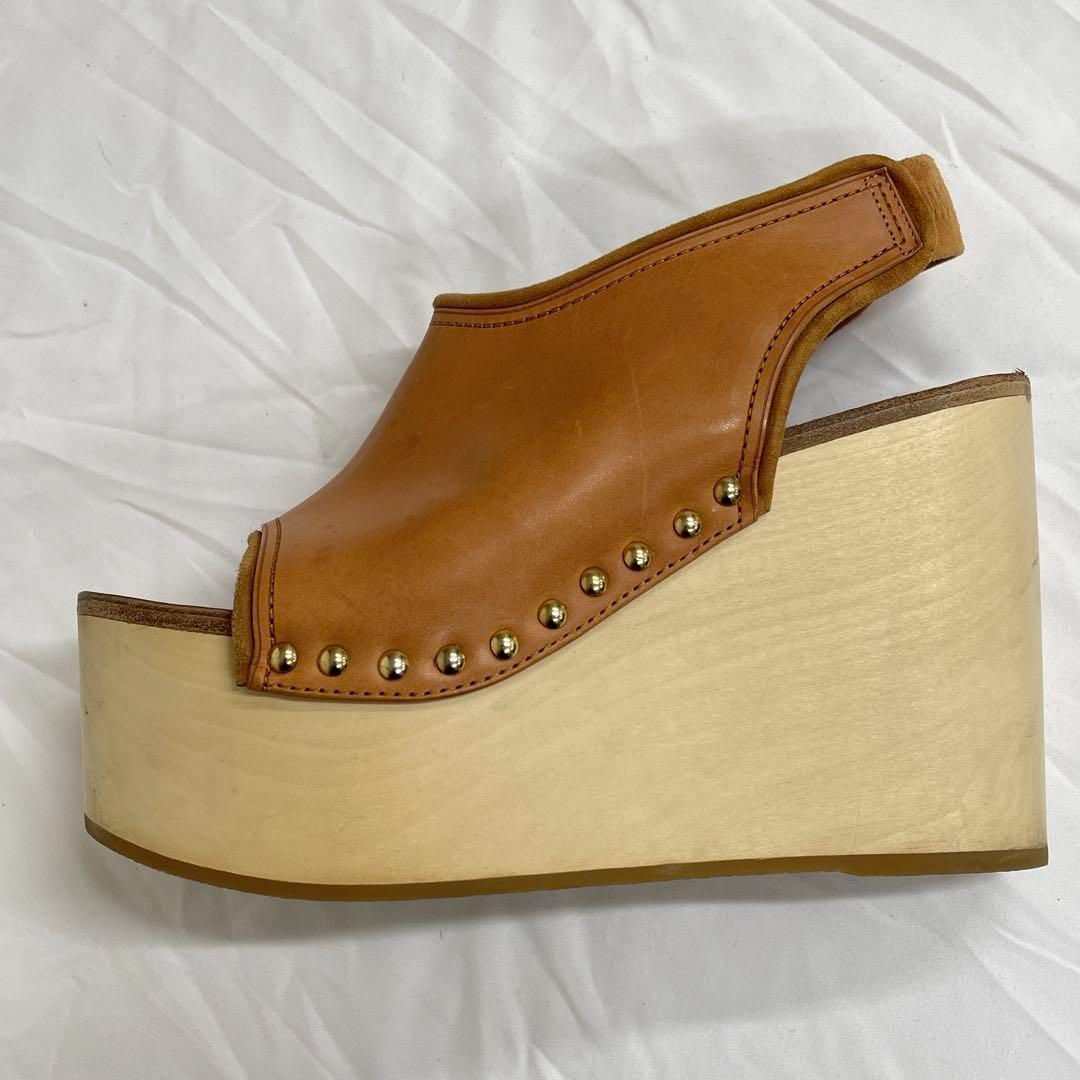 美品！CELINE セリーヌ　フィービー期 サンダル ウェッジソール レザー CELINE - 美品 セリーヌ CELINE サンダル フィービー期 ウェッジ