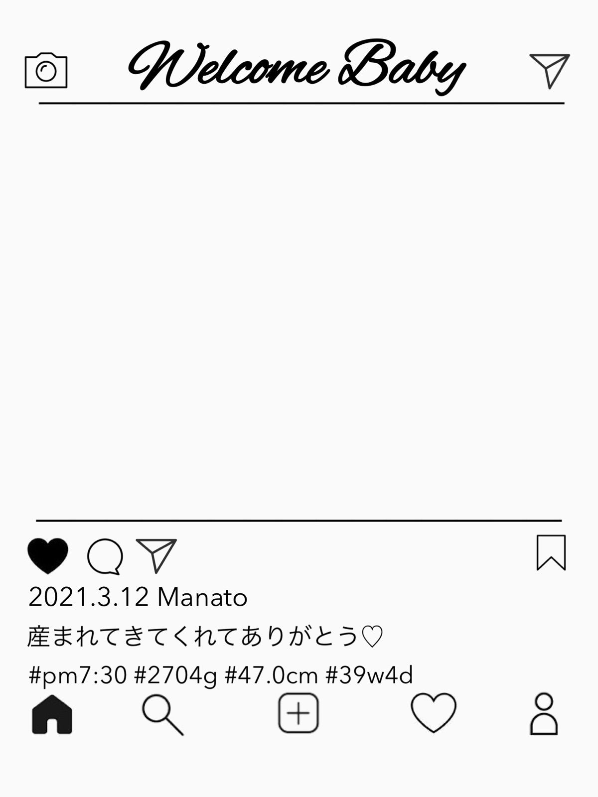 メルカリshops クリアフレーム付き Sns風クリアフォトフレーム インスタ Instagram