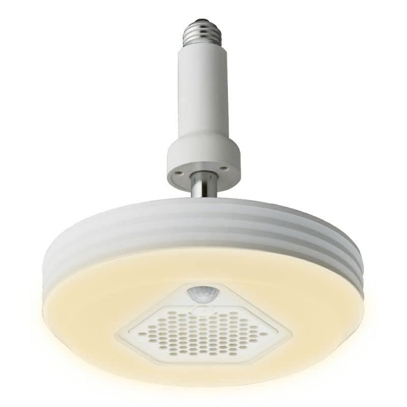 電球色 [LuminousLED] シーリングライト オゾン発生器 ソケットタイプ E26 ミニライト 電球色 60W形相当 3段階温度調整 人感センサー 操作パネル コンパクト 照明 DOSHISHA ドウシシャ d021