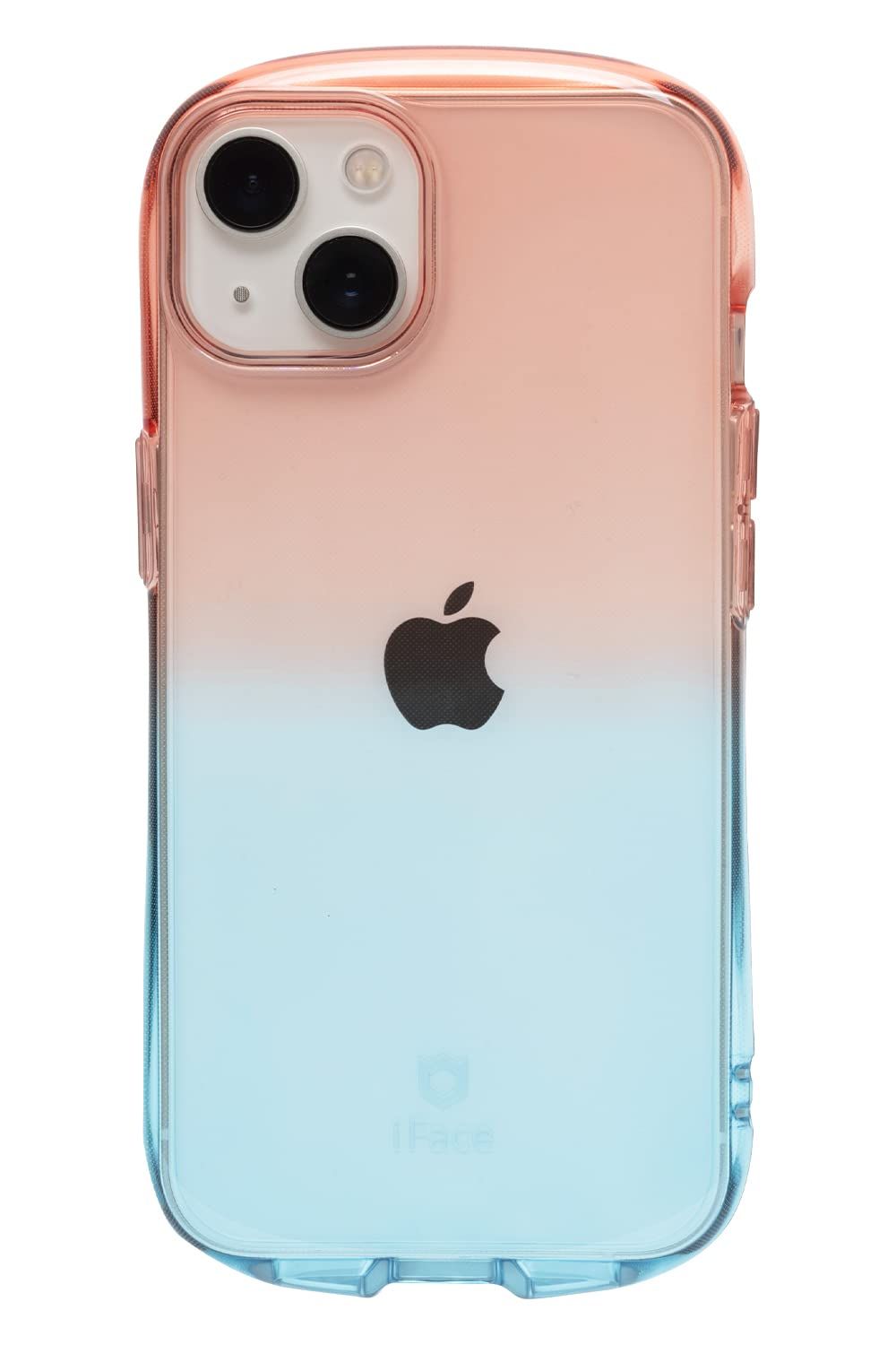 iFace Look in Clear Lolly iPhone 13 ケース (ストロベリー/アクア) 【アイフォン13 tpu カバー 透明 耐衝撃 米国MIL規格取得 ストラップホール付き】 [iPhone 13専用・ストロベリー/アクア]