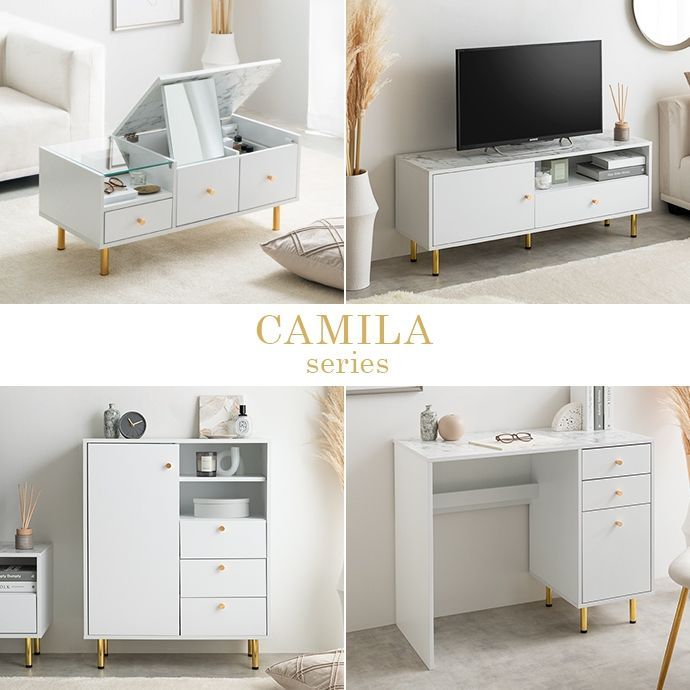 幅90cm】Camilla 引き出し付きデスク - メルカリ