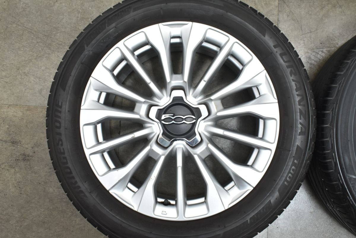 程度良好品 FIAT 500X 純正 17in 7J 40 PCD110 ブリヂストン トランザ T001 215 55R17 フィアット チンクエチェントエックス