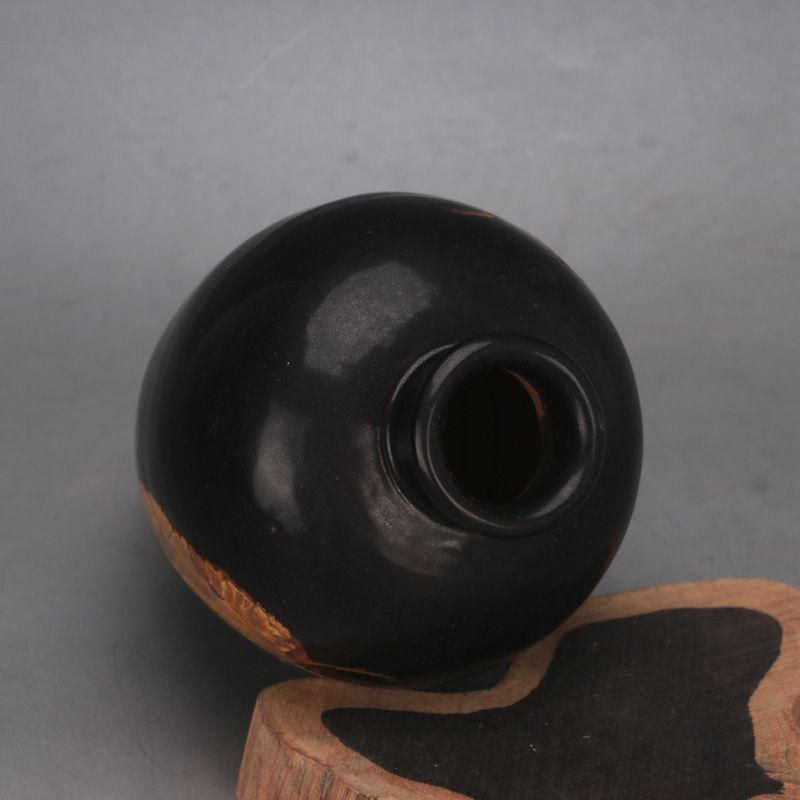 清代の哥釉緑釉紫口瓢瓶  陶磁器  現代工芸品 美術品 置物 中国古美術 中国古陶磁器 中国古玩 遼時代 遼緑釉 丸壺 罐 漢緑
