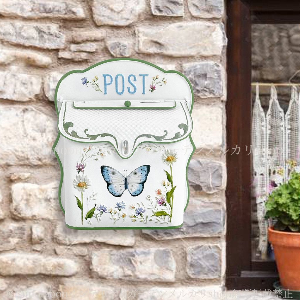 ガーデン 庭の装飾 ポスト お洒落 鳥 ホワイト 雑貨 ガーデニング バード 鉄素材 黄色 おしゃれ ヴィンテージ調 ガーデンインテリア ガーデンオブジェ 郵便受け 鉄 ガーデン雑貨 インテリア 8-14