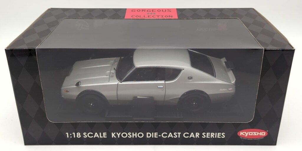 京商 1|18GORGEOUS COLLECTION NISSAN SKYLINE 2000GT-R KPGC110 Street Version Silver K08251S