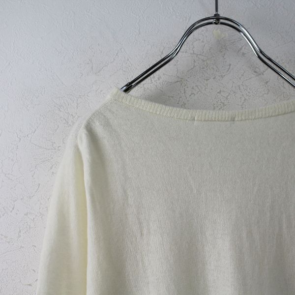 美品 定3.3万 ANSPINNEN スピネン スーパーファインソフトカシミヤボートネックセーター 38/オフホワイト カシミヤ100%【2400013227797】 美品 定3.3万 ANSPINNEN スピネン スーパーファインソフト