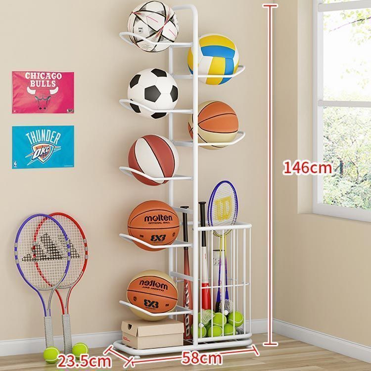 ボール 収納 ラック 玄関 ボールラック ボールスタンド 5段 バスケットボールラック ボールスタンドボール整理 カゴ ボール収納ランク 組み立て便利 ボールスタンドタワー ボール収納 ボールカゴ ボ shbwdd3745