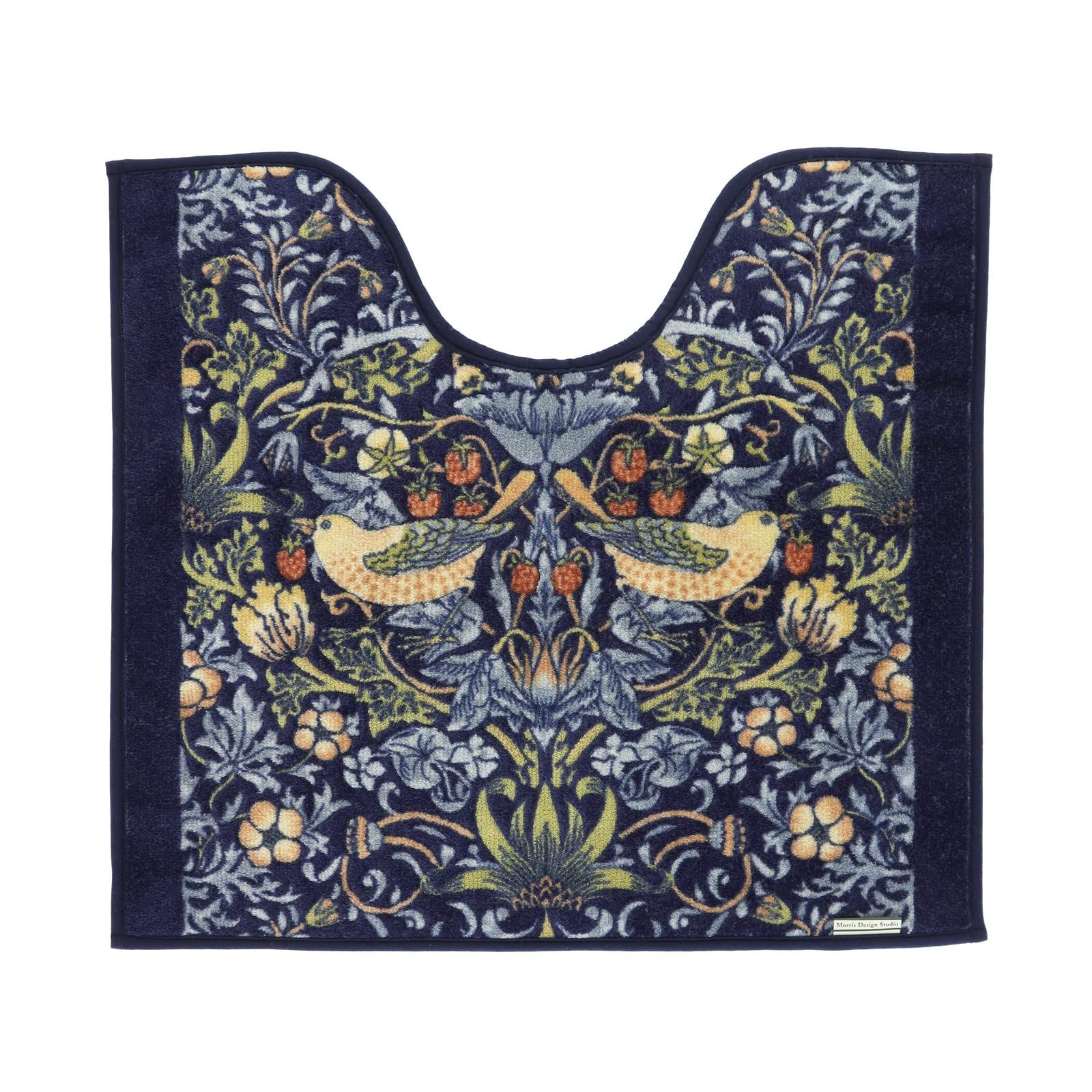 Design studio モリスデザインスタジオ トイレマット Morris いちご泥棒 ブルー 60×65cm 川島織物セルコン FT1702A