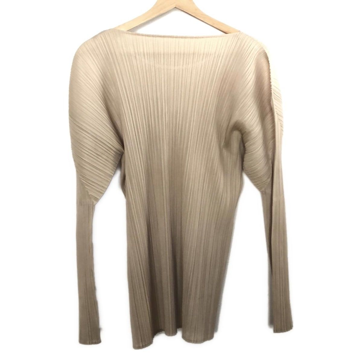 PLEATS PLEASE プリーツプリーズ 長袖カットソー サイズ4 XL レディース - ベージュ
