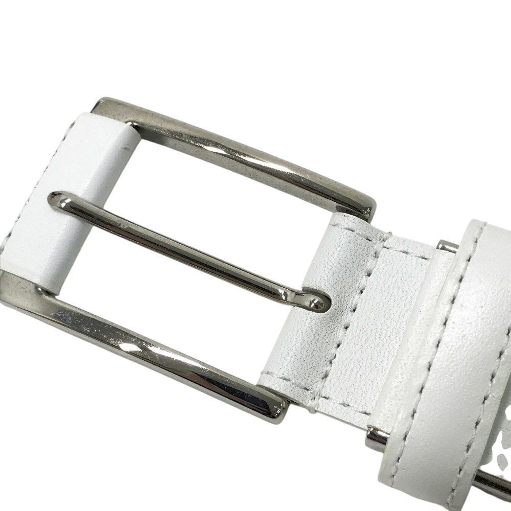 パーリーゲイツ グレー ベルト PEARLY GATES パーリーゲイツ レザーベルト ロゴ総柄 グレー系