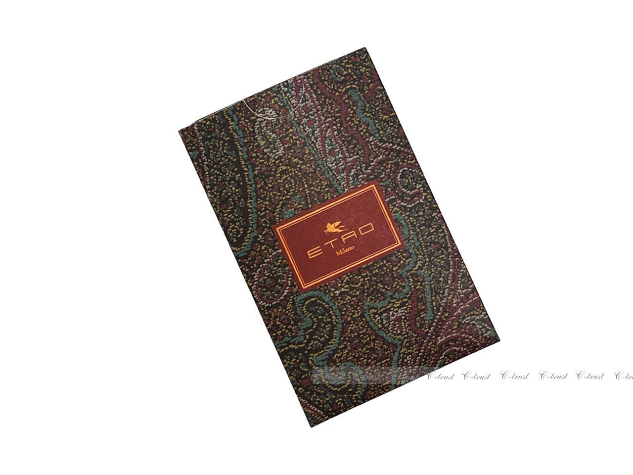 ETRO エトロ 財布 フラグメントケース カード コイン ケース ペイズリー ロゴ イタリア製 ブルー L 896