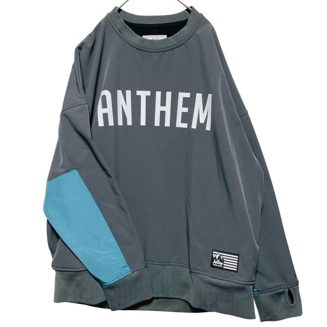 ANTHEM アンセム スウェット トレーナー スノーボード グレー ブルー L ANTHEM アンセム スウェット トレーナー スノーボード グレー ブルー L