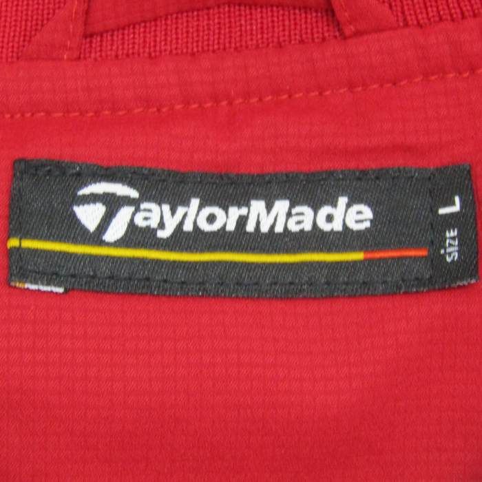 テーラーメイド ベスト ジャケット アウター Vネック ゴルフウエア メンズ Lサイズ レッド TaylorMade 【中古】