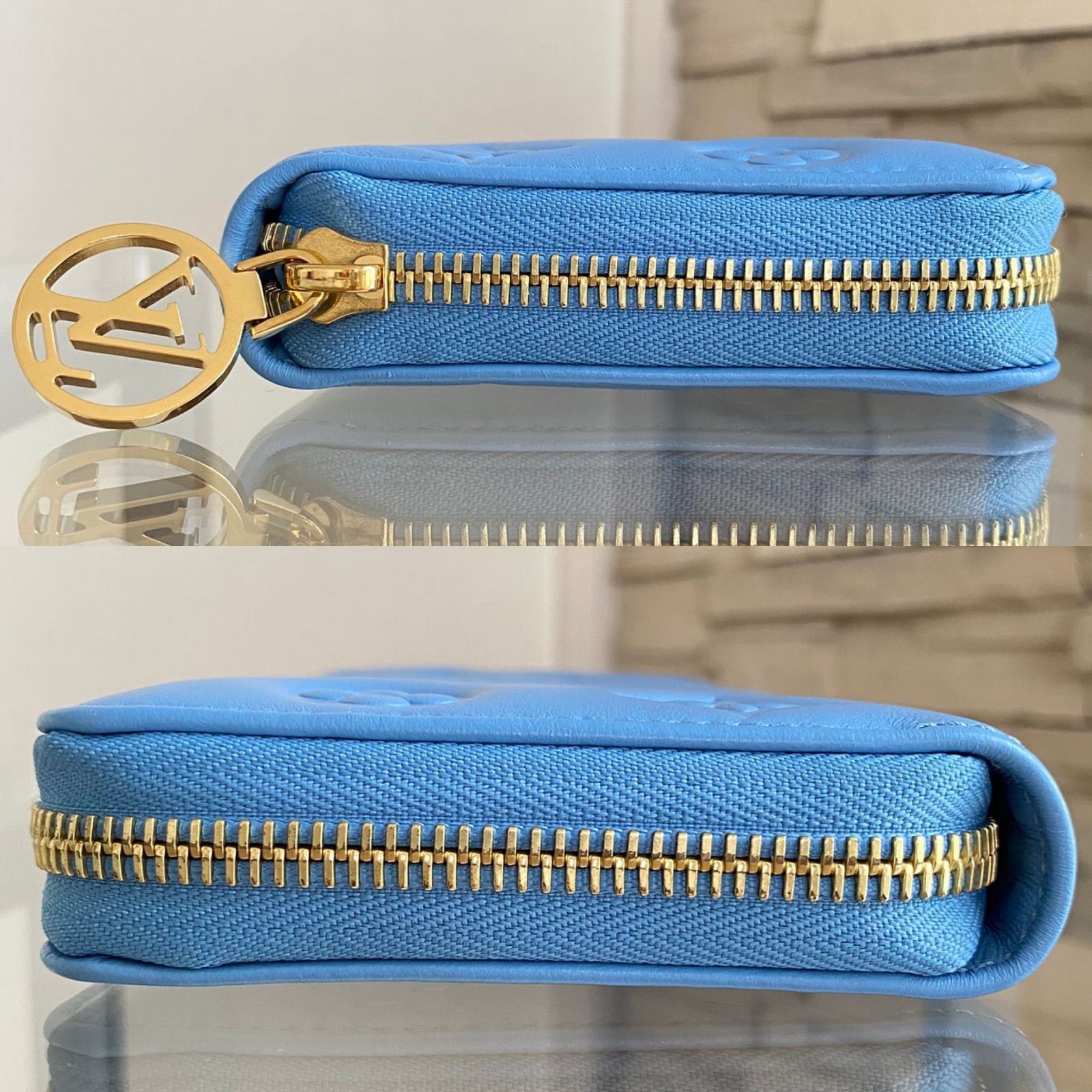 Louis Vuitton 長財布(ラウンドファスナー) クッサン ブルー - メルカリ